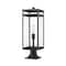 Z-Lite Nuri 1 Light Outdoor Pier Mounted Fixture, Black & Clear 596PHBR-533PM-BK - alternate 1